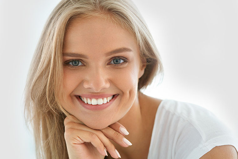 Young Woman with Whitened Teeth